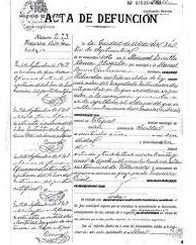 certificado defuncion