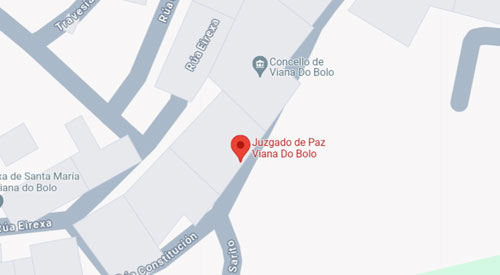 localización Registro Civil Juzgado de Paz de Viana do Bolo